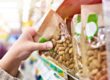 Purchasing a package of almonds in a micro Store